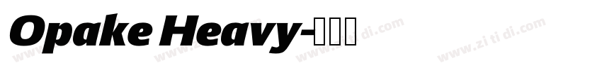 Opake Heavy字体转换